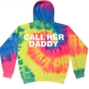 Tie dye call her daddy hoodie